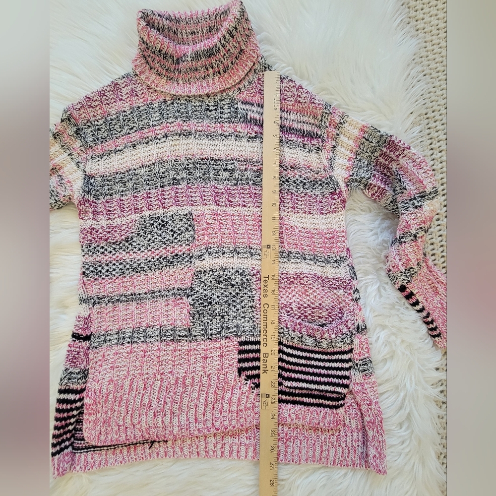 Sparrow Multicolor Patchwork Turtleneck Sweater - image 3